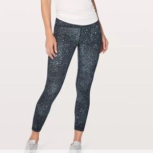 Lululemon womens Wunder Under HR 7/8 Tight luminesce splatter 8